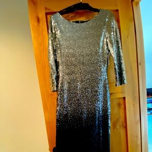 Size 10 new with tags Silver and Black Sparkling dress
